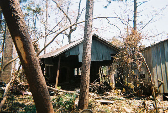 The West End of the Workshop Kiln House Katrina Sept 2005
